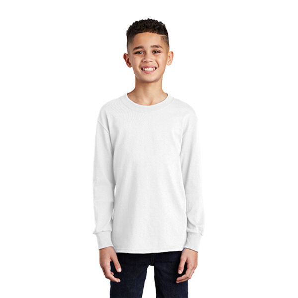Port & Company 1-DAY NO MINIMUM Youth Long Sleeve Crewneck T-Shirt PC54YLS 1-DAY NO MINIMUM Youth Long Sleeve Crewneck T-Shirt Thumbnail