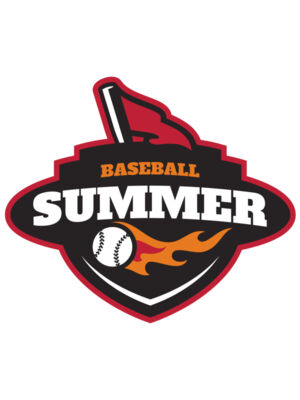 Summer Baseball logo template