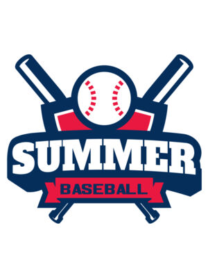 Summer Baseball logo template 02