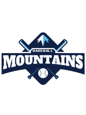 Mountains Baseball logo template