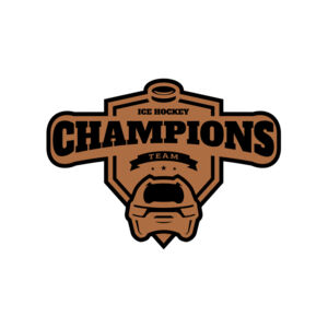 Champions Team Ice Hockey logo template Thumbnail