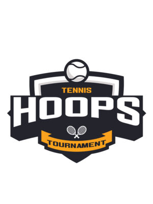 Hoops Tennis Tournament logo template