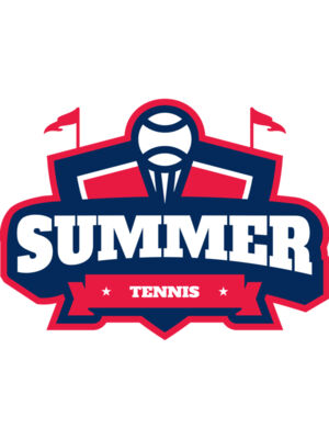 Summer Tennis logo template
