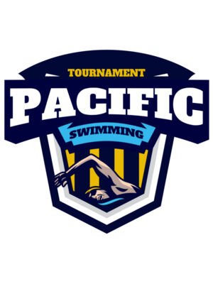 Pacific Swimming Tournament logo template