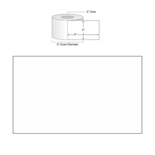 3" X 5" UV Coated 70 lb Weatherproof Rectangle Full Color Sticker Label with Split Liner (500 min) Thumbnail