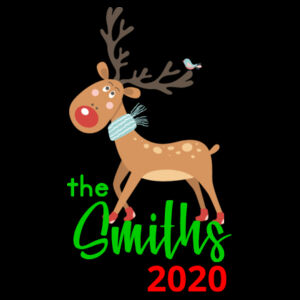 Family Name Reindeer - Custom Bandana Face Cover (5-Pack) Design