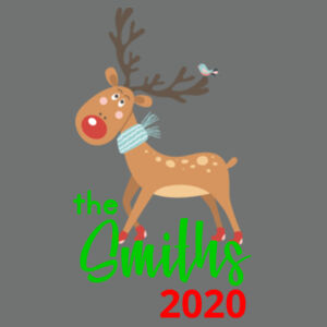 Family Name Reindeer - Women's Perfect Tri ® V Neck Tee Design