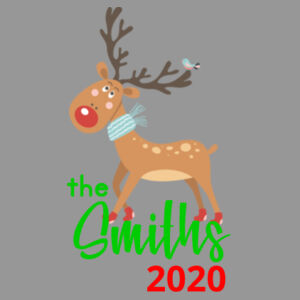 Family Name Reindeer - ® Youth Perfect Tri ® Long Sleeve Hoodie Design