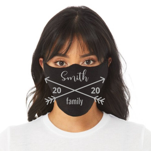 Crossed Arrow Family Name  - Adult/Child Soft Breathable Cotton/Poly T-Shirt Face Covering (10-Pack) Thumbnail