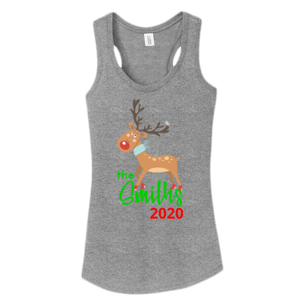Family Name Reindeer - ® Women's Perfect Tri ® Racerback Tank Thumbnail