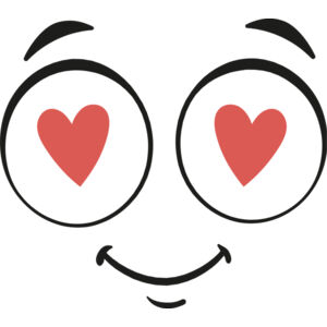 Cartoon Heart Eyes Love Face 1 Thumbnail