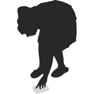 Housekeeper Scrubbing Floor Silhouette 1 Thumbnail