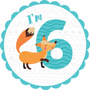Six Birthday Animal Fox Number 2 Thumbnail