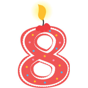 Eight Birthday Candle Number 1 Thumbnail
