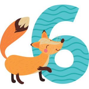 Six Birthday Animal Fox Number 1 Thumbnail