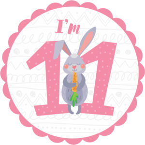 Eleven Birthday Animal Rabbit Number 1 Thumbnail