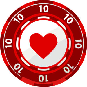 Ten Heart Poker Chip 1 Thumbnail