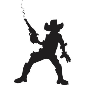 Cartoon Cowboy Silhouette 6 Thumbnail
