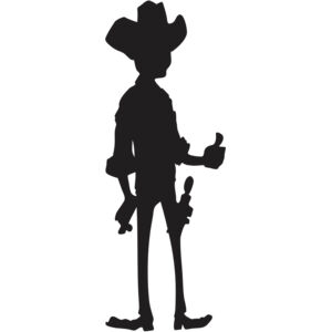 Cartoon Cowboy Silhouette 5 Thumbnail