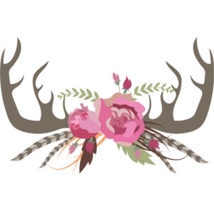 Watercolor Tribal Antlers Flowers 1 Thumbnail