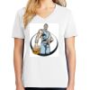 1-DAY RUSH NO MINIMUM Ladies V-Neck Short Sleeve T-Shirt Thumbnail