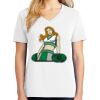1-DAY RUSH NO MINIMUM Ladies V-Neck Short Sleeve T-Shirt Thumbnail
