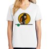 1-DAY RUSH NO MINIMUM Ladies V-Neck Short Sleeve T-Shirt Thumbnail