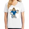 1-DAY RUSH NO MINIMUM Ladies V-Neck Short Sleeve T-Shirt Thumbnail
