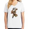 1-DAY RUSH NO MINIMUM Ladies V-Neck Short Sleeve T-Shirt Thumbnail