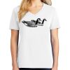 1-DAY RUSH NO MINIMUM Ladies V-Neck Short Sleeve T-Shirt Thumbnail