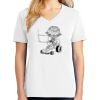 1-DAY RUSH NO MINIMUM Ladies V-Neck Short Sleeve T-Shirt Thumbnail