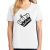 1-DAY RUSH NO MINIMUM Ladies V-Neck Short Sleeve T-Shirt Thumbnail