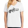 1-DAY RUSH NO MINIMUM Ladies V-Neck Short Sleeve T-Shirt Thumbnail