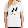 1-DAY RUSH NO MINIMUM Ladies V-Neck Short Sleeve T-Shirt Thumbnail