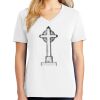 1-DAY RUSH NO MINIMUM Ladies V-Neck Short Sleeve T-Shirt Thumbnail