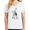 1-DAY RUSH NO MINIMUM Ladies V-Neck Short Sleeve T-Shirt Thumbnail