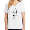 1-DAY RUSH NO MINIMUM Ladies V-Neck Short Sleeve T-Shirt Thumbnail