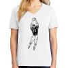 1-DAY RUSH NO MINIMUM Ladies V-Neck Short Sleeve T-Shirt Thumbnail