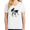 1-DAY RUSH NO MINIMUM Ladies V-Neck Short Sleeve T-Shirt Thumbnail