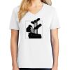 1-DAY RUSH NO MINIMUM Ladies V-Neck Short Sleeve T-Shirt Thumbnail