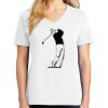 1-DAY RUSH NO MINIMUM Ladies V-Neck Short Sleeve T-Shirt Thumbnail