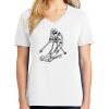 1-DAY RUSH NO MINIMUM Ladies V-Neck Short Sleeve T-Shirt Thumbnail