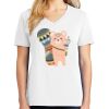 1-DAY RUSH NO MINIMUM Ladies V-Neck Short Sleeve T-Shirt Thumbnail
