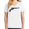 1-DAY RUSH NO MINIMUM Ladies V-Neck Short Sleeve T-Shirt Thumbnail