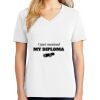 1-DAY RUSH NO MINIMUM Ladies V-Neck Short Sleeve T-Shirt Thumbnail