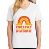 1-DAY RUSH NO MINIMUM Ladies V-Neck Short Sleeve T-Shirt Thumbnail