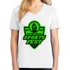 1-DAY RUSH NO MINIMUM Ladies V-Neck Short Sleeve T-Shirt Thumbnail