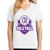 1-DAY RUSH NO MINIMUM Ladies V-Neck Short Sleeve T-Shirt Thumbnail