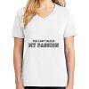 1-DAY RUSH NO MINIMUM Ladies V-Neck Short Sleeve T-Shirt Thumbnail