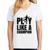1-DAY RUSH NO MINIMUM Ladies V-Neck Short Sleeve T-Shirt Thumbnail